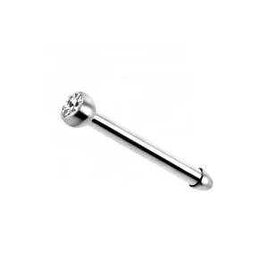 G23 Solid Titanium Jeweled Dome Nose Ring Nostril Pierring Nose Studs Earring Studs for Women Body Piercing Jewelry
