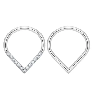 G23 Titanium ASTM-F136 Piercing Nose Ring Zircon Tragus Ear Earlobe Cartilage Helix Nose Earring Piercing Body Jewelry