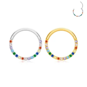 G23 Titanium Piercing 16G Septum Hoop Clicker Nose Ring Segment Ear Tragus Helix Cartilage Earrings Women Body Jewelry
