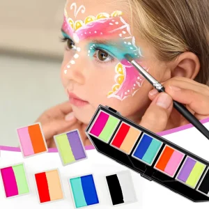 GP Art Professional Water Based Split Color Face Paint Palette Halloween Party Fancy Dress Makeup Body Painting Set