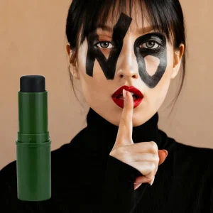 GP Cream Eye Black Sports Makeup Stick for Adults Non Toxic Hypoallergenic Twist Face Body Paint Halloween SFX Washable Children