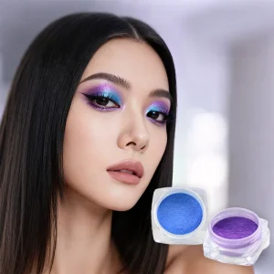 GP Customized LOGO Chemical Sparkly Mermaid Holographic Loose Pigments Mix Colors Duo chrome Metallic Glitter Non Toxic