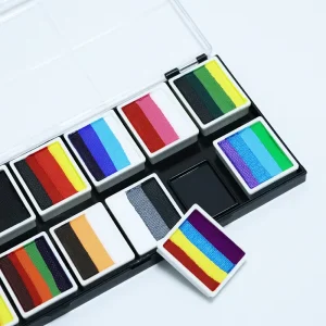 GP High Quality Non Toxic Professional 12 Split rainbow Colors Water Based Face Body Paint Palette for Kids Festival