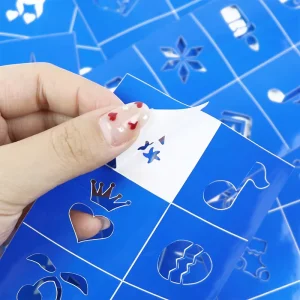 GP In Stock Reusable Temporary Glitter Tattoo Stencils Kids Body Art Self Adhesive Tattoo Stencil Body Art Stickers