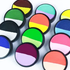 GP Logo 12 Color Water Activated Washable Non Toxic Professional Natural Plant & Mineral Face Body Paint Palette for Kids Adults