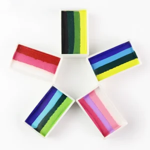 GP New Package Water Based Vegan Safe on Skin Rainbow Split Color Face Body Paint Cake 30g for Festival Face Painting