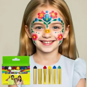 GP Non Toxic Mineral Silky Pen Marker High Quality Crayons Body Art Customized 6 Colors Washable Face Paint Crayon