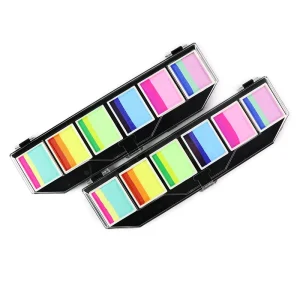 GP Private logo Water Based Vegan Non Toxic Professional Mineral Split Rainbow Cake Face Paint Palette Washable Body Art Makeup