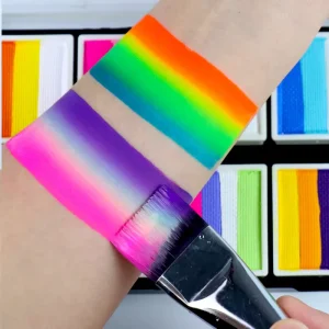 GP Professional Water Based Non Toxic UV Camouflage Body Painting Palette Skin Friendly Halloween Cosplay Makeup Neon