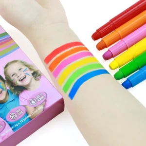 GP Safe Non Toxic Professional Erasable Skin Twist Face Painting Pen 12 Colors Washable Drawing Festival Face Body Paint Set