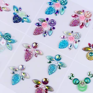 GP Temporary Crystal Body Jewel Tattoo Sticker for Women’s Face Makeup Party Festival Adhesive Rhinestone