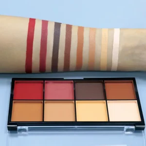 GP Waterproof Face Painting Kit 8 Colors Alcohol Activated Professional Artist Use Face and Body Paint Palette for FX Makeup