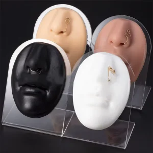Gaby New Soft Silicone Display Model Face Design Faux Real Artificial Piercing Model Display Tool Piercing Jewelry
