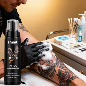 Gentle Cleansing Antibacterial Foaming Mousse Organic Ingredients Tattoo Foaming Cleanser for Professional Artists