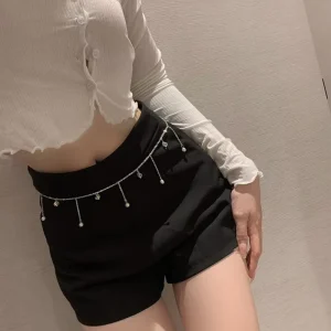 Geometric Round Beads Tassel Waist Chain for Women Fashion Pearl Body Chains Jewelry