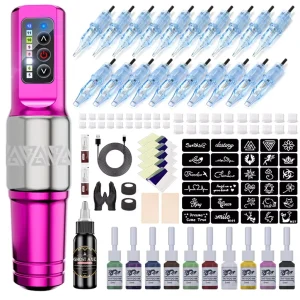 Ghostaxe Big Capacity Wireless Tattoo Machine Kit for Tattoo Shop Tattoo Machine Full Set