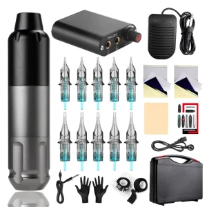 Professional Permanent Tattoo Kit for Beginners Electric Coreless Motor Tattoo Machine Set