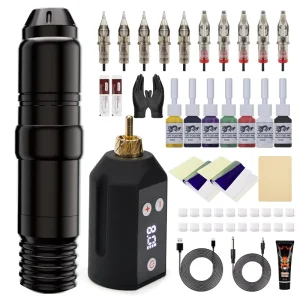 Ghostaxe Professional Full Tattoo Supplies Tattoo Kit for Beginner Artist Tattoo Machine Set