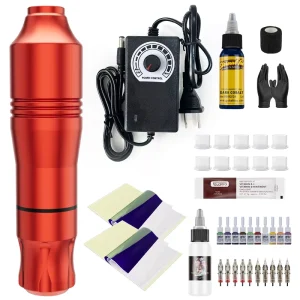 Ghostaxe Tattoo Kit Professional Starter Tattoo Machine Kit Rotary Tattoo Machine Set