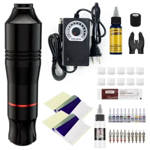 Ghostaxe Tattoo Machine Complete Set Wireless Professional Supply Tattoo Machine Kit