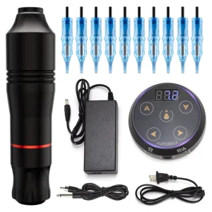 Ghostaxe Tattoo Machine Full Complete Set Kit Eyebrow Floating Lip Eyeliner Robert Tattoo Machine Kit for European Market