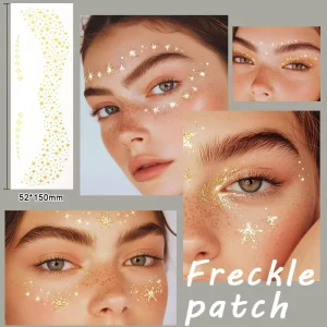 Gilding Freckle Tattoo Stickers Waterproof Sweatproof Realistic Face Patches European American Makeup Body Painting Supplies