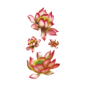 Girls Smart Sticker MS 1 Waterproof Flower Tattoo Sticker Water Color Painting Body Art Temporary 3D Guangdong