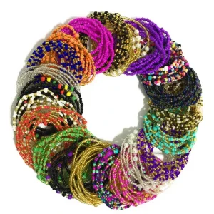 Glass Seed Beads Bracelet Belly Chain Sexy Body Elastic Colorful Bohemian Belly Accessories Waist Chain for Woman