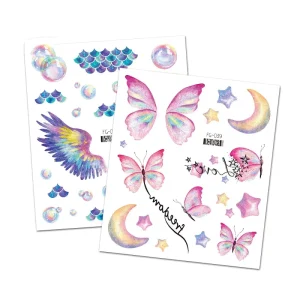 Glitter Butterfly Transfer Tattoo Stickers for Celebrations and Parties