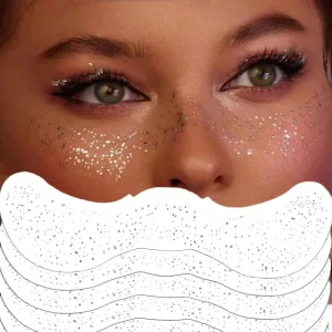 Glitter Freckles Face Tattoos Silver Stickers Star Freckles Tattoos For Women Easter Decorations