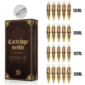 Glory 20pcs box 0.35mm 1203RL 1205RL 1207RL 1209RL RL Round Liner Mixed Size Professional Disposable Tattoo Cartridges Needles
