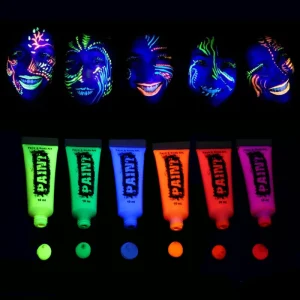 Glow in the Dark 10ml Neon UV Fluorescent Face and Body Paint