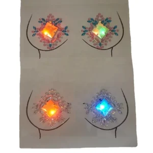 Glow in the Dark Face Jewels Body Gems LED Flashing Light up Rhinestone Sticker Body Jewelry for Party Garment Accessories