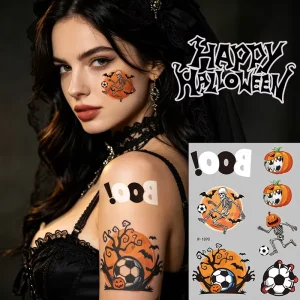 Glow in the Dark Tattoo Stickers Neon Fluorescent Temporary Tattoos Music Festival Halloween Party Waterproof Luminous Body Art