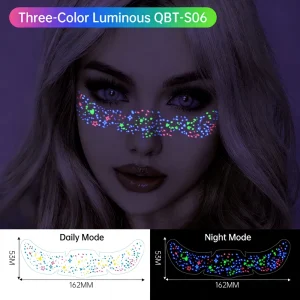 Glow in the Dark Temporary Tattoos UV Neon Waterproof Body Stickers for Party Club Festival