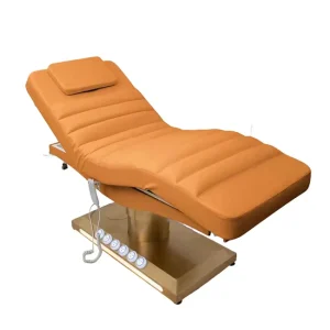 Gold Base PU Leather Lash Eyelash Extension Salon Furniture Massage Bed