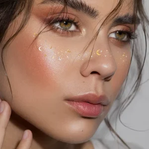 Gold Bronzing Waterproof Freckle Tattoo Sticker for Party Makeup Sweat-Safe