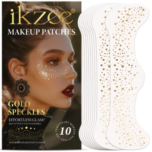 Gold Christmas Peckle Glitter Freckles Face Makeup Patches Glitter Freckles Waterproof Temporary Face Tattoo Sticker