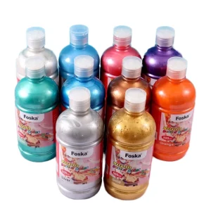 Gold Red Blue Purple Silver White Orange Green Safe To Use Quick Dry Metallic Bottles Paint with Creamy Texture