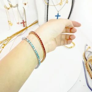 Gold Silver 925 Diamond ZIRCON Fashion Jewelry Sets Bracelets Bangles Fine Stainless Steel Fashion Body Jewelry for Women