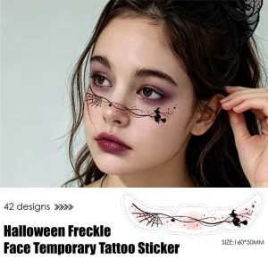 Gold Silver Foil Colorful Eye Speckles Temporary Tattoo Sticker Glitter Freckles Waterproof Sweatproof Party Makeup Freckles
