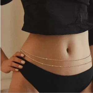 Golden Silver Beaded Fashion Body Jewelry for Ladies