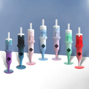 Gradient PMU Cartridge Needle OEM ODM Custom Permanent Makeup Cartridge Needle Solid Color Design for Professional Artists