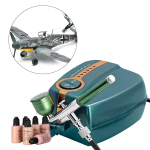 Gravity Type Low Noise Mini Silent Air Compressor Airbrush Hobby Paint Kit