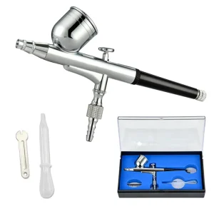 HD-130 Aluminium Alloy Gravity Feed Precision Nozzle Airbrush OEM 0.3mm Ultra-Fine Atomization 100ml min for Body Art Body