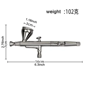 HD 130 Professional Triple Bore Artist Airbrush Dual Action Blush Spray Gun for Toy Leather Craft Pneumatic Power Source