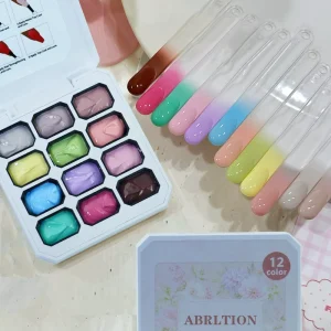 HEMA TPO Free 12 Colors Pat Pat Ombre Nail Painting Gel Palette Well-Mixed Nail Gel Set for Nail Salons