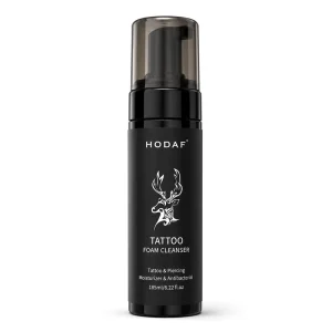 HODAF OEM 185ml Tattoo Foam Cleanser Antibacterial Moisturizing Foam Wash for Tattoo & Piercing Aftercare Cleaning