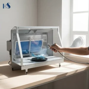 HS E600 Portable Inflatable Paint Booth with Water Curtain for Art Painting and Airbrushing ABS Material