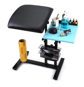 Hadiyah Beauty Professional Stainless Steel Tattoo Work Station Desk Portable Detachable Tattoo Mobile Work Station Stand Tattoo